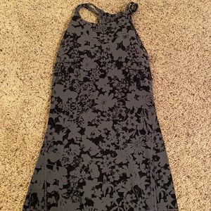 lululemon black and grey high neck tank top